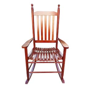 Brown Solid Wood Outdoor Rocking Chair