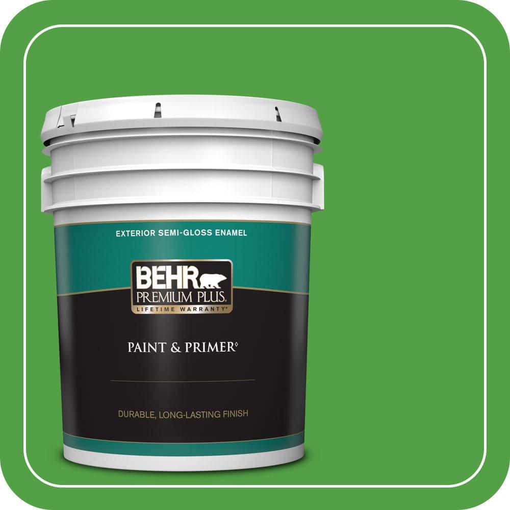 5 gal. #S-G-440 Green Acres Semi-Gloss Enamel Exterior Paint & Primer price history on PriceWatchPro