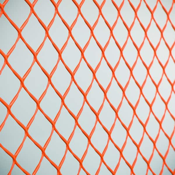 Minder Meyella Classificatie PEAK 50 ft. L x 48 in. H PVC Vinyl Safety Fence in Orange with 1-1/2 in. x  1-1/2 in. Mesh Size Garden Fence 3431 - The Home Depot
