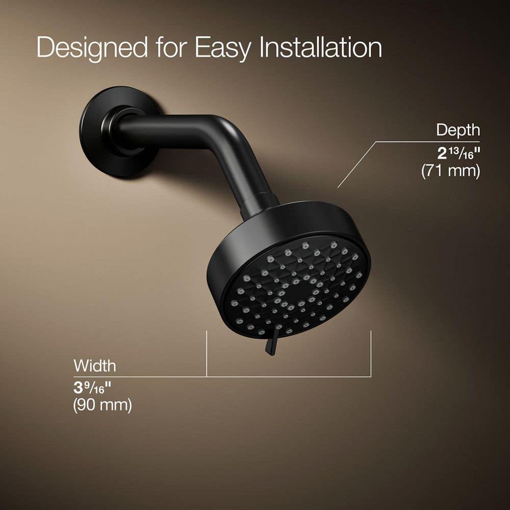 Matte Black Multi-Function Wall Mounted Shower Head