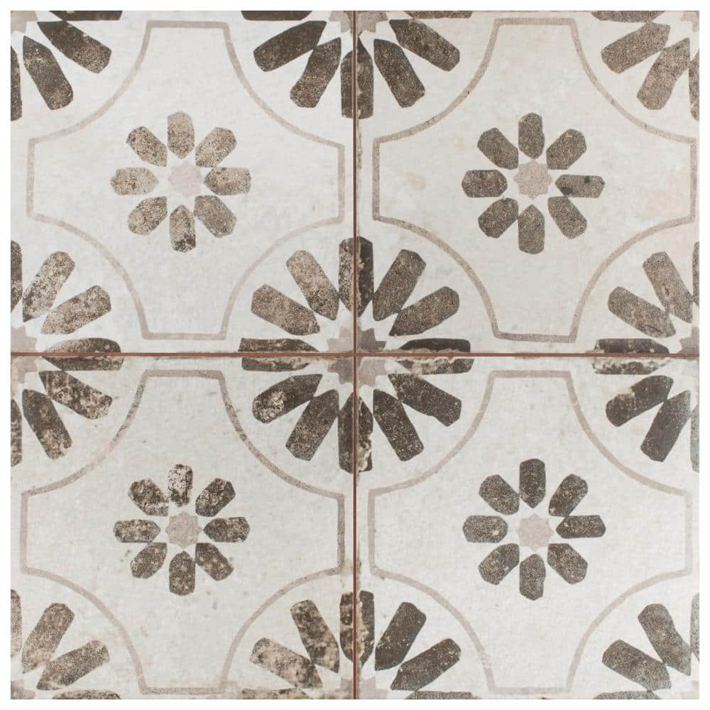 Kings Blume Nero 9 in. x 9 in. Ceramic Floor and Wall Take Home Tile Sample price history on PriceWatchPro