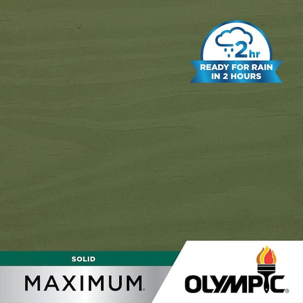 Olympic Maximum 1 gal. SC-1090 Woodland Green Solid Color Exterior Stain and Sealer in One