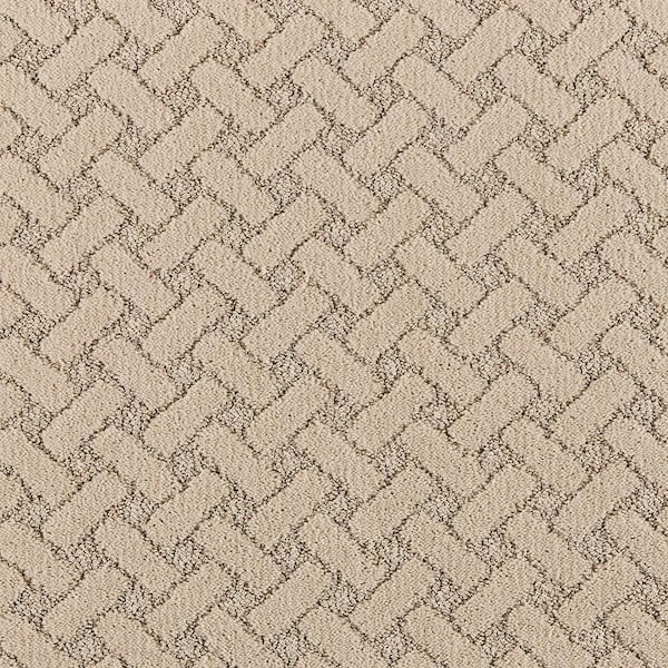 Home Decorators Collection Sharp Perception Glamorous Beige 37 oz. Polyester Pattern Installed Carpet