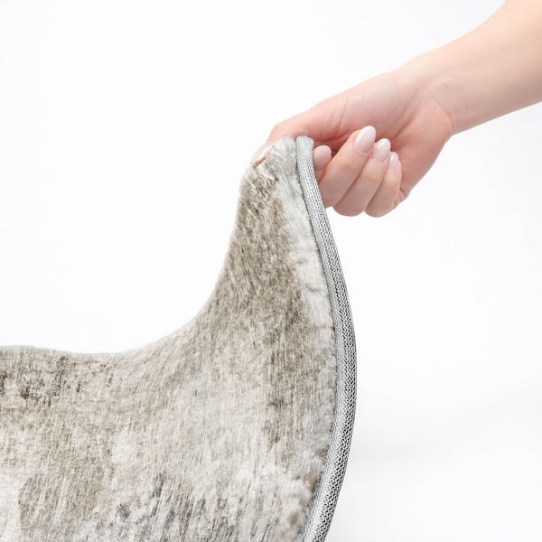 Dream Shag Premium Machine Washable Abstract ADS597 Beige 9 ft. x 12 ft. Area Rug