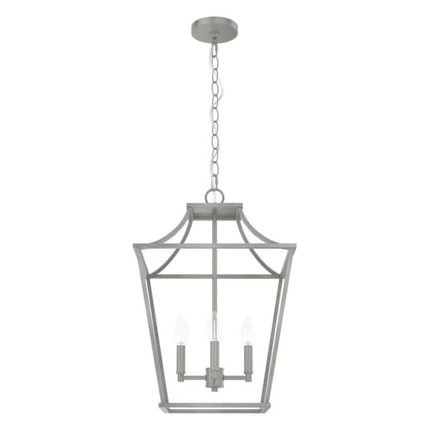 Laurel Ridge 4 Light Brushed Nickel Lantern Pendant Kitchen Light