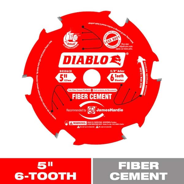 DIABLO HARDIEBlade 5 in. x 6-Tooth Fiber Cement Circular Saw Blade