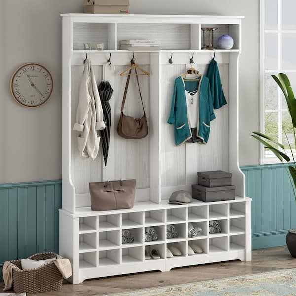 Modular Furniture Combo Entryway Hall Trees Storage Bench Closet