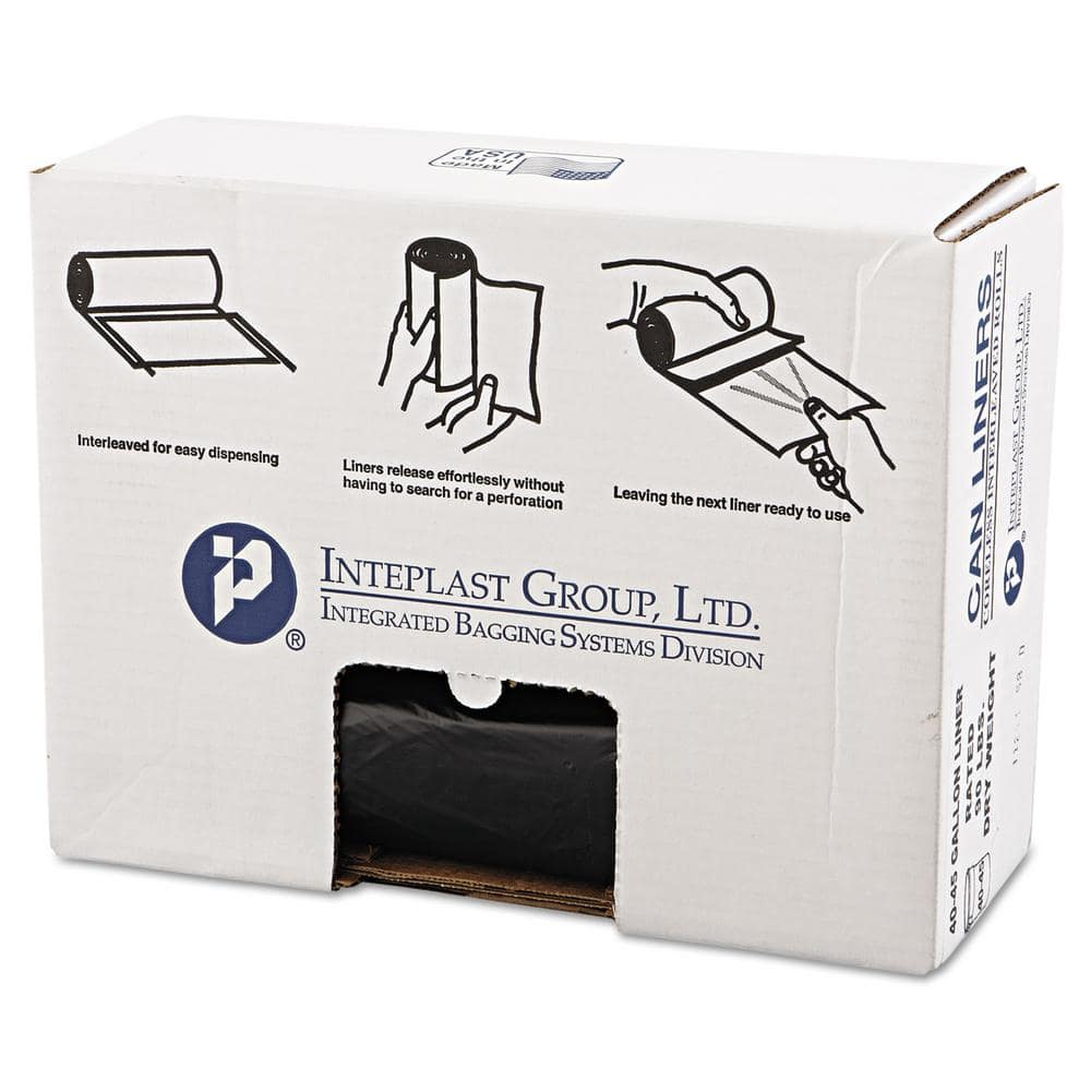 40 in. x 46 in. 45 Gal. 19 mic Black High-Density Commercial Can Liners Value Pack (25-Liners/Pack, 6-Packs/Carton) price history on PriceWatchPro