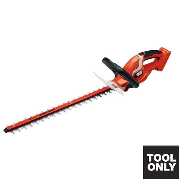 BLACK+DECKER 20V MAX Cordless Hedge Trimmer, 22 Inch Steel Blade, Reduced  Vibration, Battery and Charger Included (LHT2220), Orange