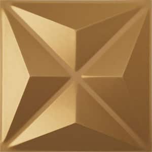 11-7/8"W x 11-7/8"H Kent EnduraWall Decorative 3D Wall Panel, Gold (12-Pack for 11.76 Sq.Ft.)