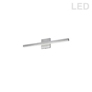 Arandel 1.5 in. 1-Light Polished Chrome LED Vanity Light Bar with White Acrylic Shade