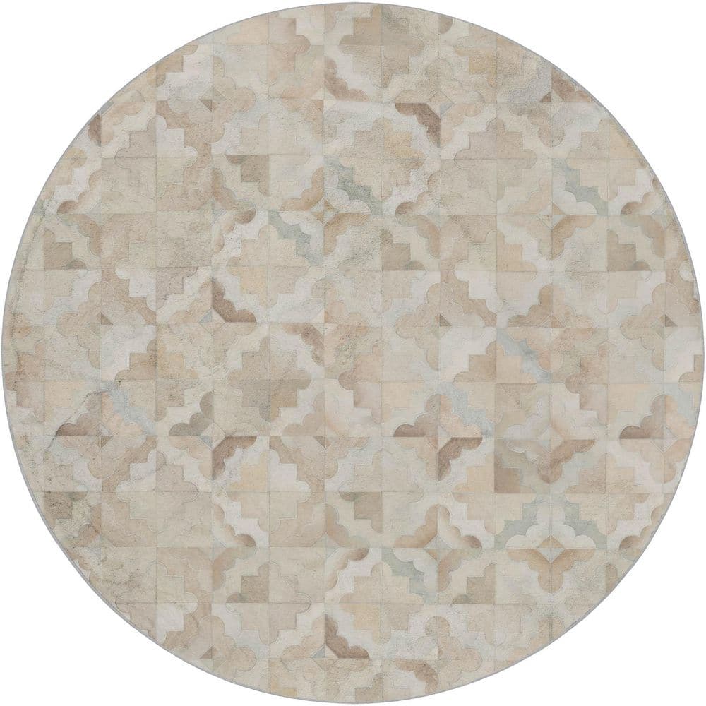 Dream Shag Premium Machine Washable Abstract ADS103 Ivory 8 ft. x 8 ft. Round Rug price history on PriceWatchPro