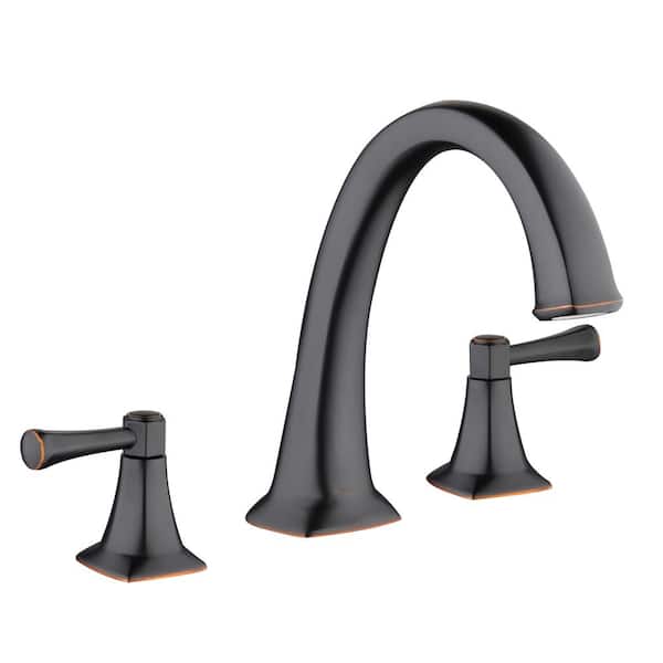 Stillmore 2-Handle Deck-Mount Roman Tub Faucet in Bronze