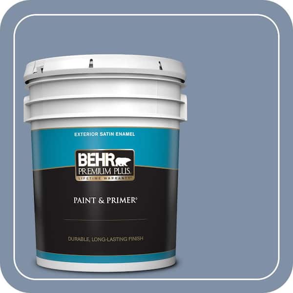 BEHR PREMIUM PLUS 5 gal. #MQ5-16 Montage Satin Enamel Exterior Paint & Primer