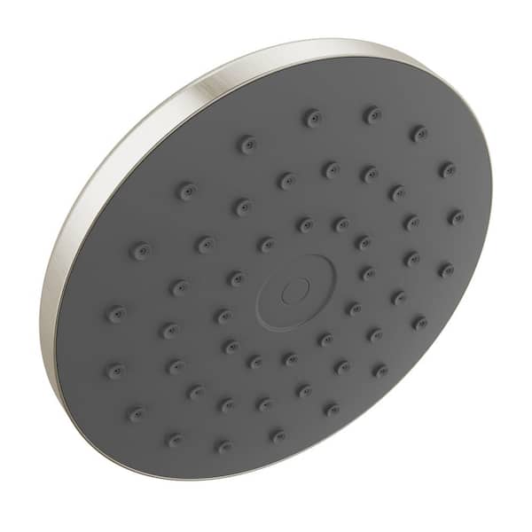 PivotPro 1-Spray Patterns 7 in. Wall Mount Fixed Shower Head in Spotshield Brushed Nickel
