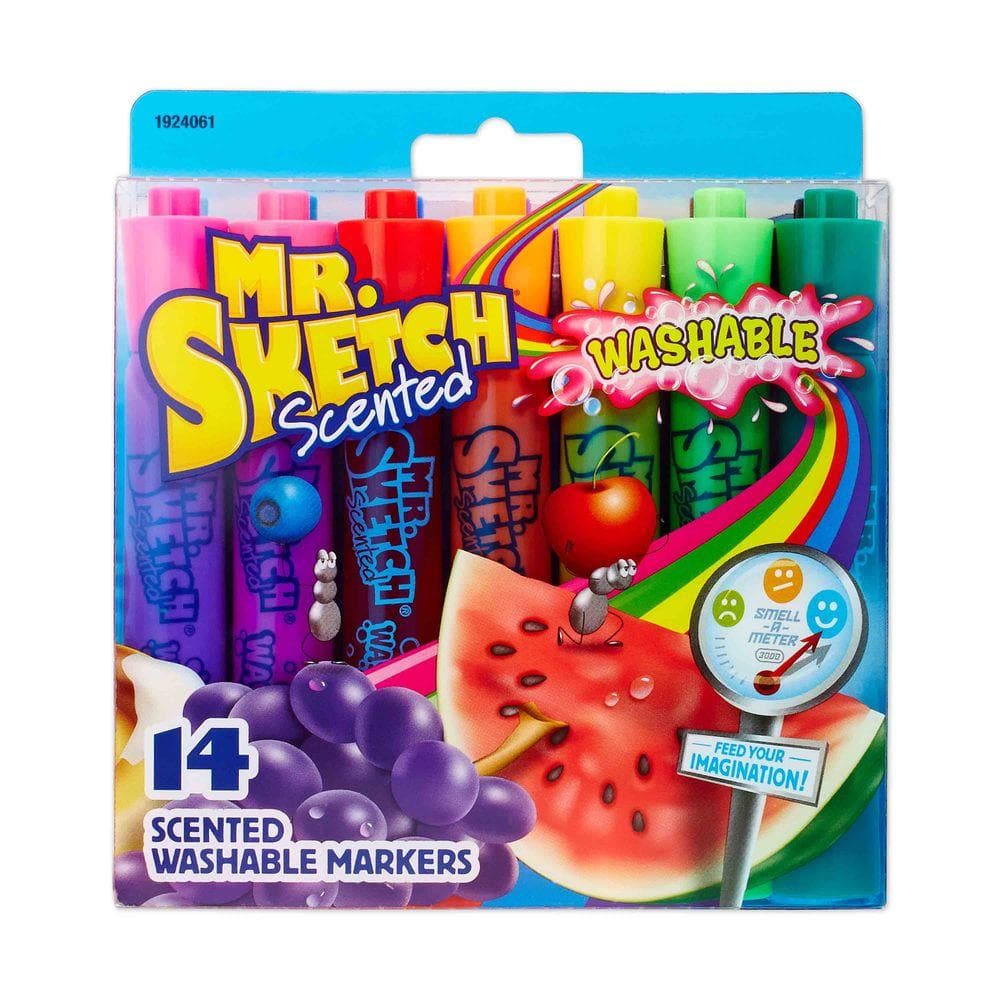  Mr. Sketch Scented Washable Markers, Chisel Tip, Assorted  Colours, 36 Count & Washable Markers, Scented, Chisel, Assorted, 14 Pack :  Office Products