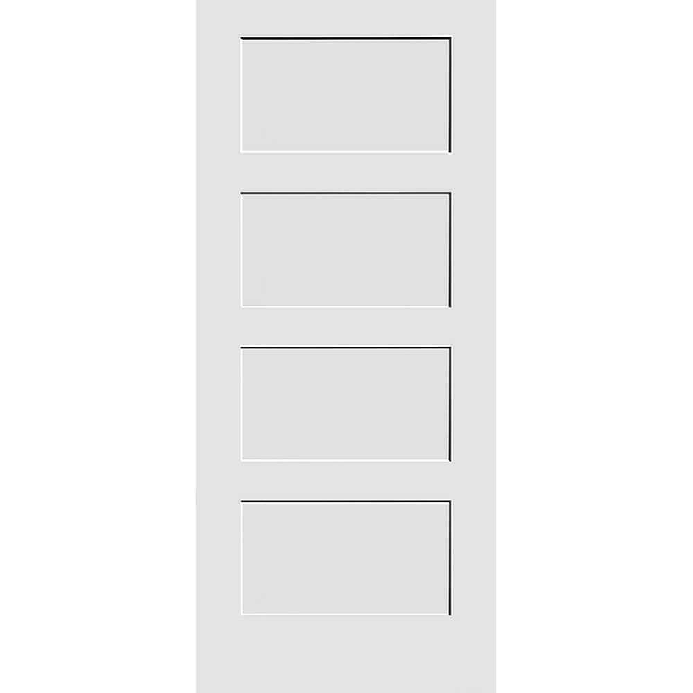 Primed White Solid Core Shaker Interior Door, 34" x 80"