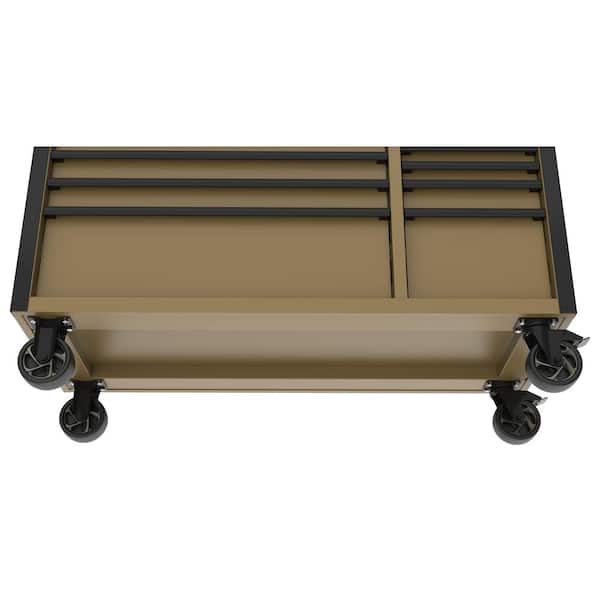 Husky Standard-Duty 52 in. W 10-Drawer Matte Tan Mobile Workbench
