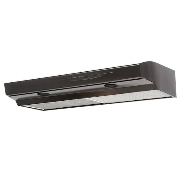 Broan-NuTone Allure I Series 42 in. Convertible Under Cabinet Range Hood with Light in Black