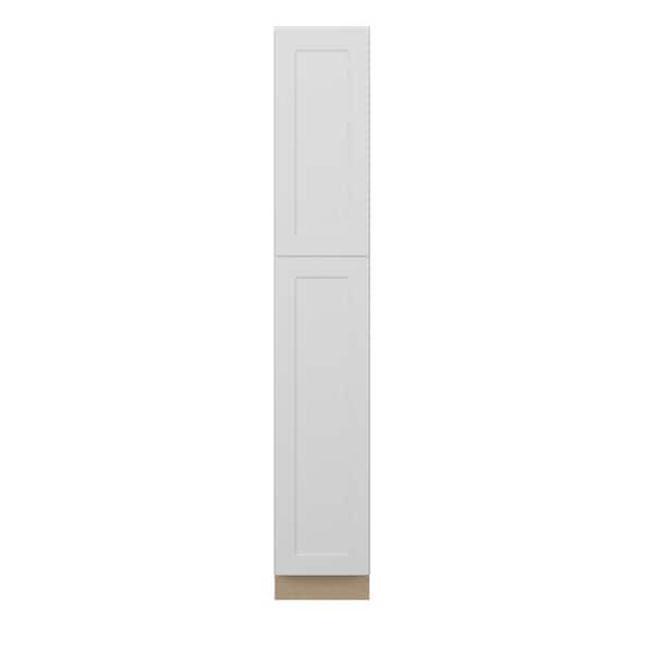 Unbranded Norfolk Shaker 15 in. W x 90 in. H x 24 in. D in Painted White Plywood Assembled Pantry Cabinet