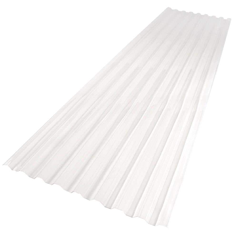 12 Ft Polycarbonate Roofing Panel, Corrugated Clear Plastic