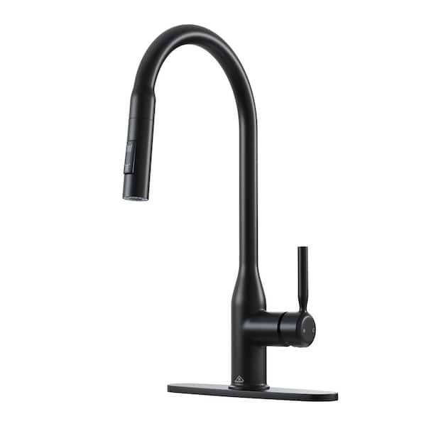 CASAINC Single Handle Pull Down Sprayer Kitchen Faucet With Advanced ...