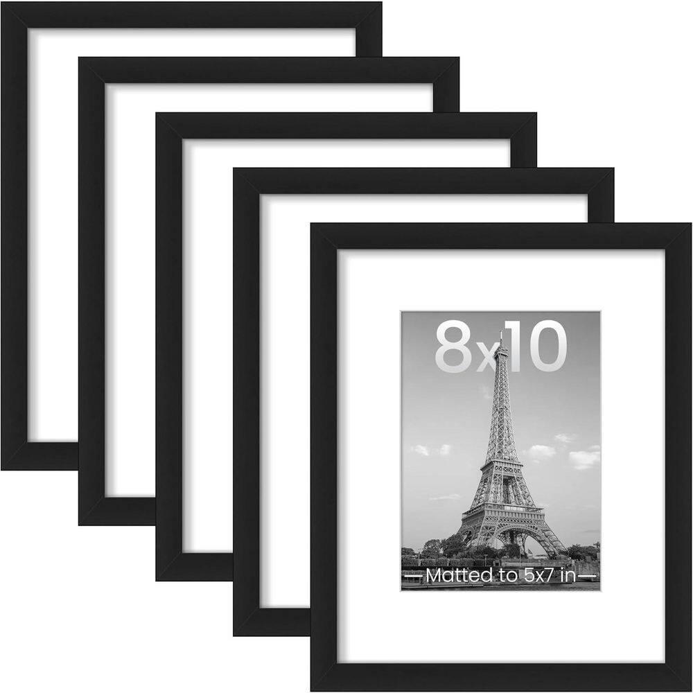 Black 8 x 10 Matted Plastic Hanging Picture Frame (Set of 5) price history on PriceWatchPro