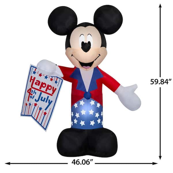 Gemmy 6 ft. x 2 ft. Airblown Independence Day-Patriotic Mickey
