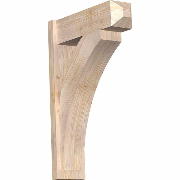 Ekena Millwork 8 in. x 36 in. x 24 in. Douglas Fir Thorton Craftsman Smooth Outlooker
