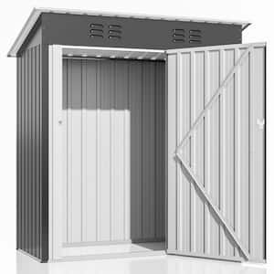 5 ft. W x 3 ft. D Metal Outdoor Storage Shed with Lockable Doors and Vents (15 sq. ft.)