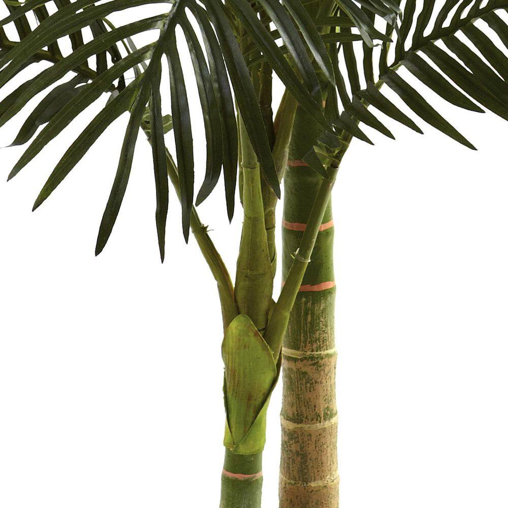 5-ft Green Silk Palm Tree in Black Plastic Pot