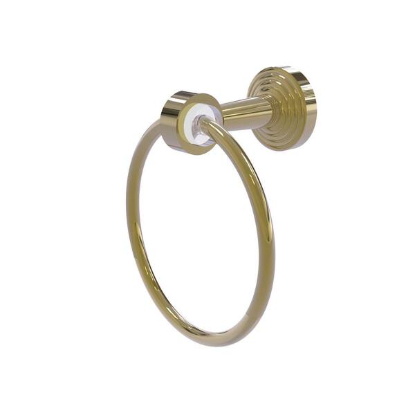 Allied Brass Pacific Beach Collection Wall Mounted Towel Ring in Unlacquered Brass