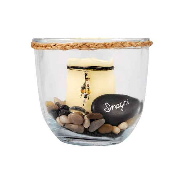 Titan Lighting Expressions 5 in. Clear glass Hurricane Candle Holder