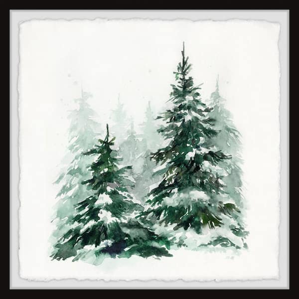 Unbranded "Into the Winter Woods" by Marmont Hill Framed Nature Art Print 18 in. x 18 in.