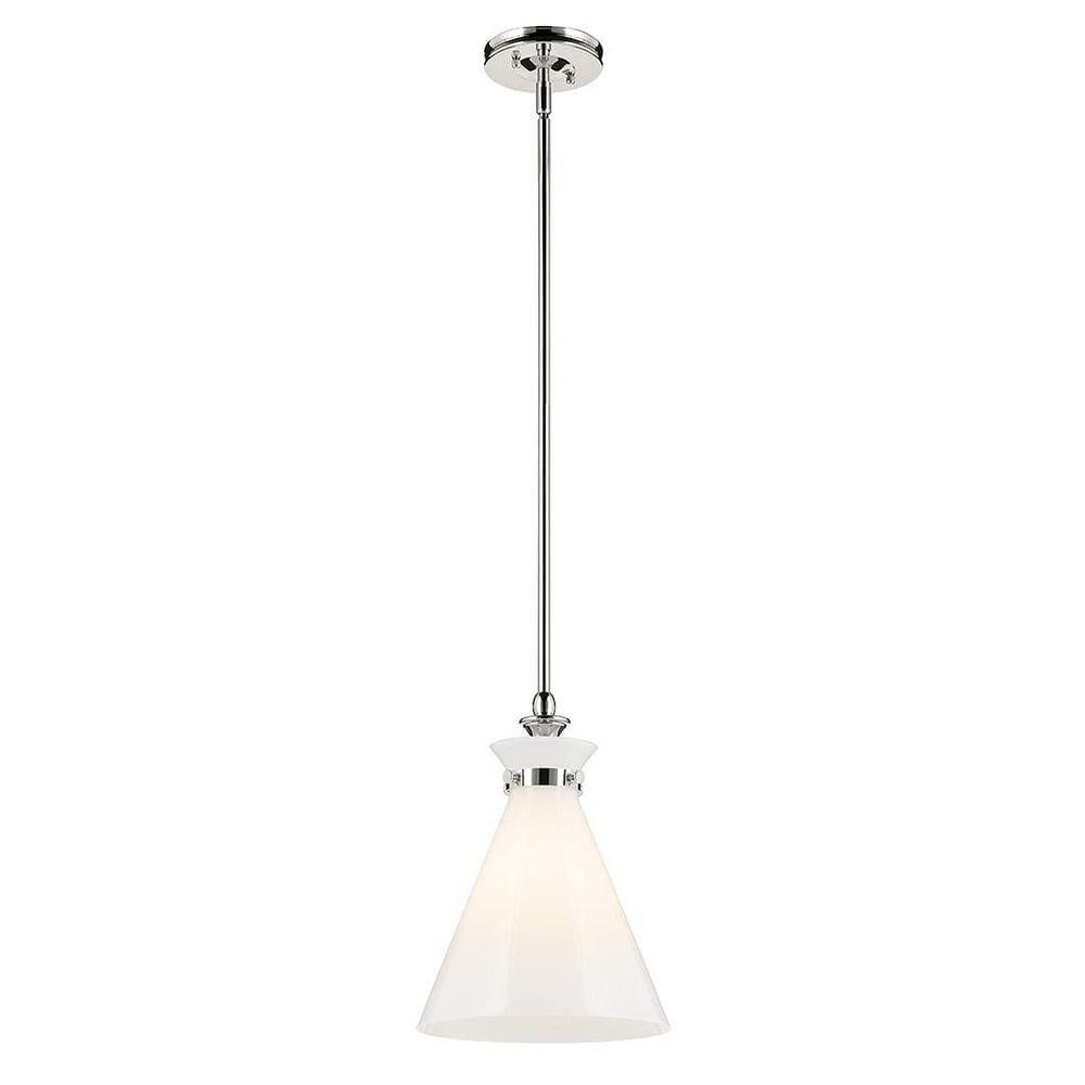 Laria 10.5 in. 1 Light Pendant with Clear Glass in Polished Nickel price history on PriceWatchPro