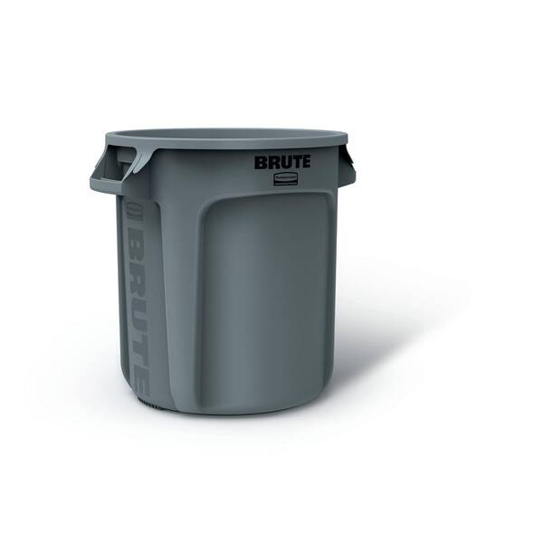 Rubbermaid Commercial S Brute 10 Gal Round Trash Can With Lid 2025245 The Home Depot Rubbermaid Commercial S Brute 10, Round Trash Can With Lid