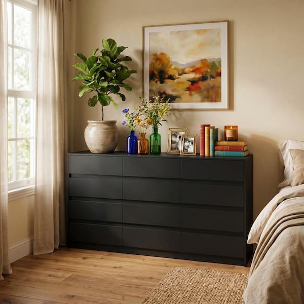 shein long black dress Kingdely 12 Drawers 63 in. W x 32 in. H Wooden Chest of Drawers, Dresser, Storage Cabinet for Bedroom Storage this dresser offers a Go Live: 05-14-2023 Discover 12 Winter birthday Color:As Picture:Black/Purple