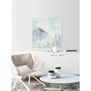 18 in. H x 18 in. W "Silver Swimmer" by Marmont Hill Canvas Wall Art