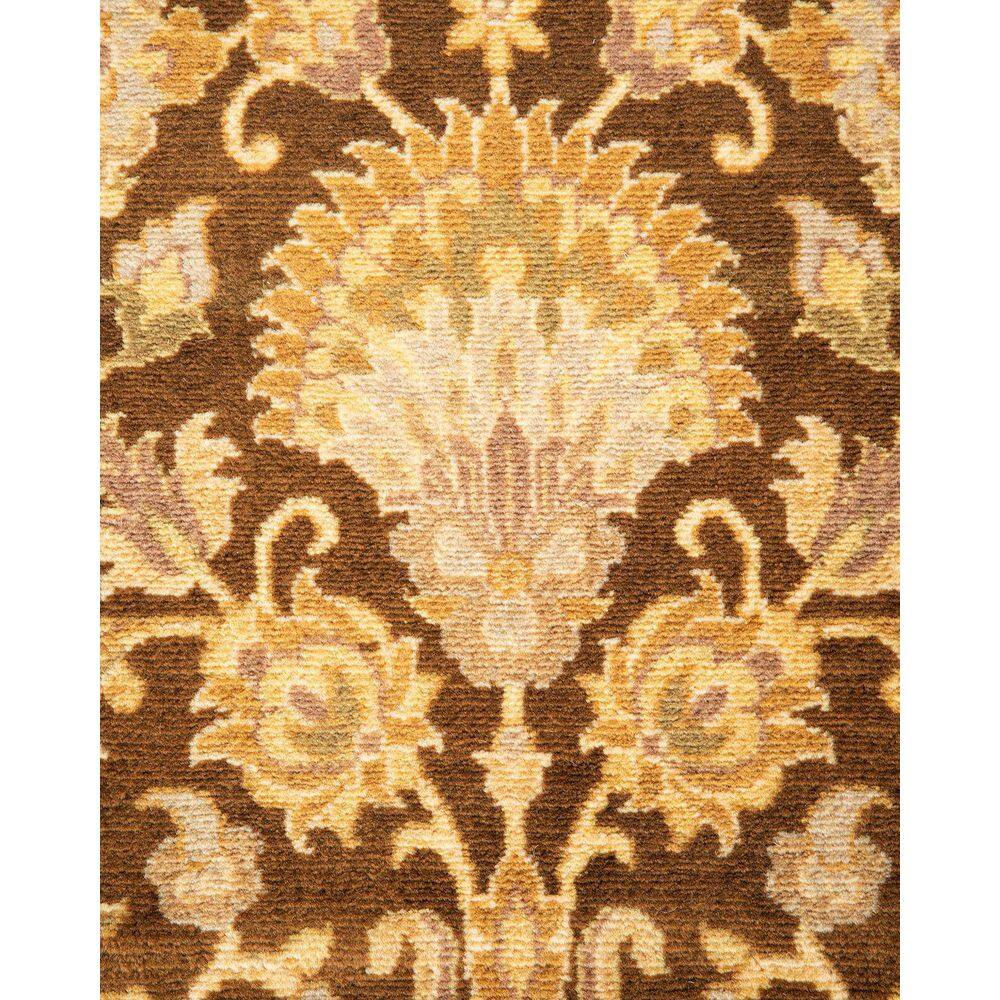 Hand-Knotted Brown Wool Traditional Rectangular Area Rug 3' x 5'