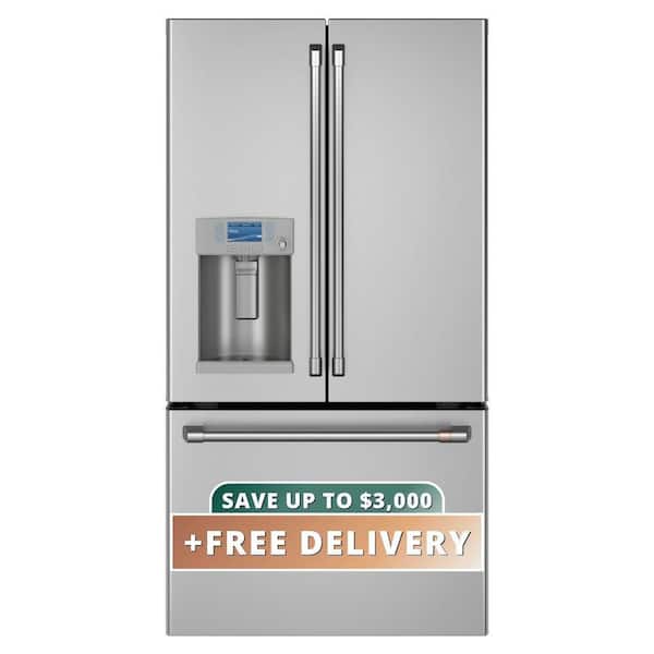 22.2 cu. ft. Smart French Door Refrigerator with Hot Water Dispenser in Stainless Steel, Counter Depth and ENERGY STAR