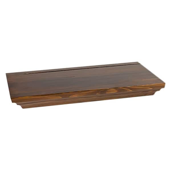 Wallscapes 8 in. x 1-3/4 in. Floating Pecan Wood Shelf (Price Varies By Finish/Length)