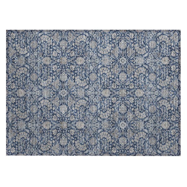 Chantille Machine Washable Indoor/Outdoor Abstract ACN3101 Navy 2 ft. x 3 ft. Accent Rug