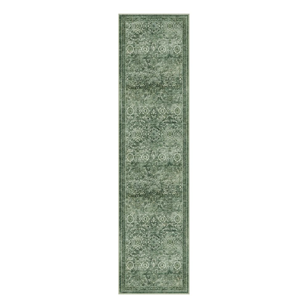 The Wizard of Oz 2 ft. X 8 ft. Green Distressed Washable Vintage Floral Runner Rug price history on PriceWatchPro