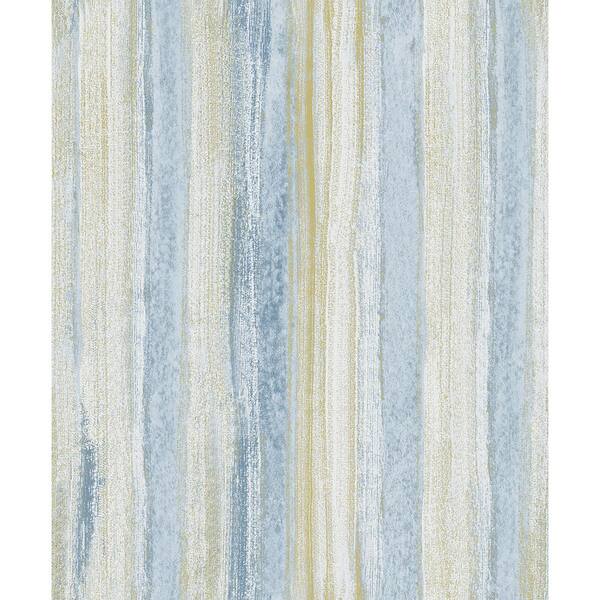 Advantage Donella Blue Stripe Paper Strippable Roll (Covers 57.8 sq. ft.)