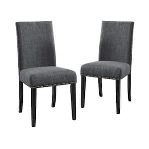 New Classic Furniture Crispin Granite Gray Polyester Upholstered Dining Chair (Set of 2)