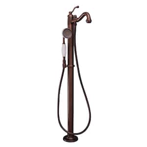 Lamar Single-Handle Freestanding Tub Faucet with Hand Shower in Oil Rubbed Bronze