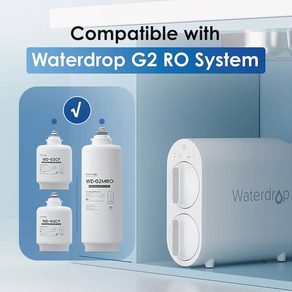WD-G2-W Replacement Filter 2-Year Combo, (Pack of 2) WD-G2CF Filters and 1 WD-G2MRO Filter, Reduce PFAS