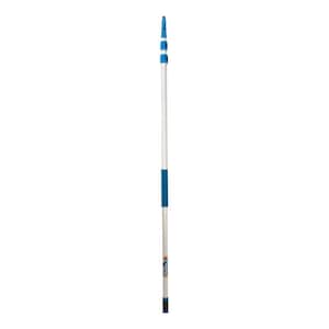 18 ft. Aluminum Telescopic Pole with Connect and Clean Locking Cone and Quick-Flip Clamps