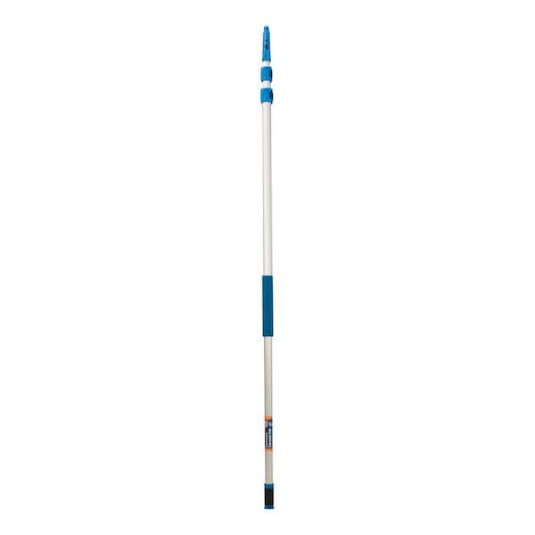 Unger 18 ft. Aluminum Telescoping Pole with Connect and Clean Locking Cone and Quick-Flip Clamps