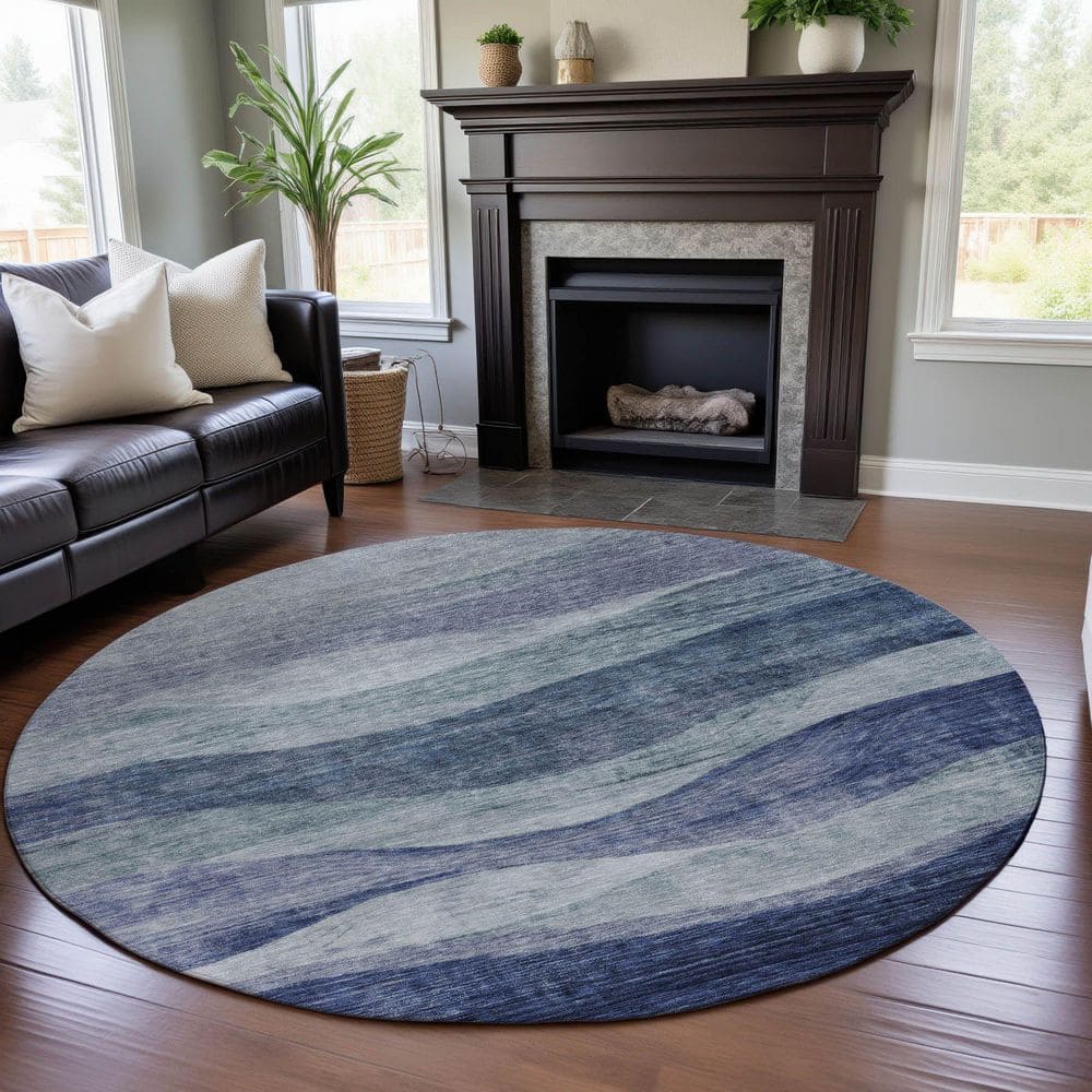 Addison Rugs Mayfield Premium Machine Washable Abstract AMF1141 Blue 8 ...